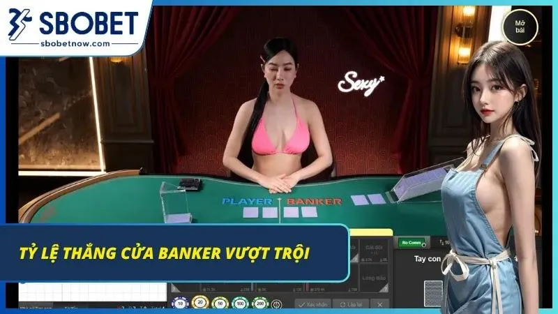 Baccarat SBOBET – Cẩm Nang Chinh Phục Bàn Cược Từ Chuyên Gia Minh họa cửa Banker có tỷ lệ chiến thắng ổn định cao