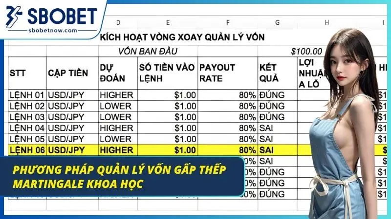 Baccarat SBOBET – Cẩm Nang Chinh Phục Bàn Cược Từ Chuyên Gia Sơ đồ quản lý vốn Martingale trong chiến thuật cược bài