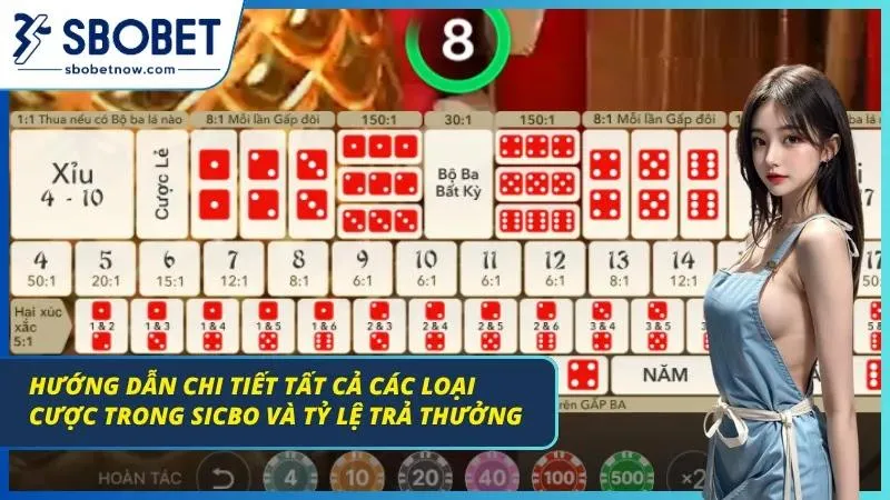 Sicbo SBOBET 2026 – Sân Chơi Đẳng Cấp Dành Cho Cách Bạc Thủ Hướng dẫn chi tiết cho anh em về tất cả các loại cược và tỷ lệ trả thưởng của bộ môn này